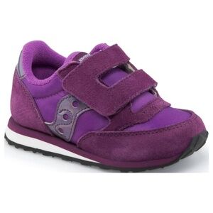 NWOT Saucony Kids Jazz Sneakers Purple | Hook & Loop | Size 5 | Suede & Nylon